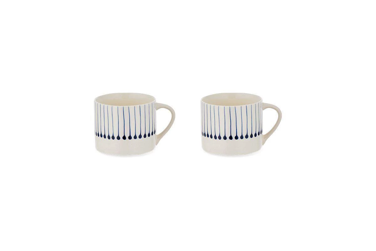 Nkuku Iba Large Ceramic Mug - Indigo (Set Of 2) Tableware 6 Nkuku Iba Large Ceramic Mug - Indigo (Set Of 2) Tableware