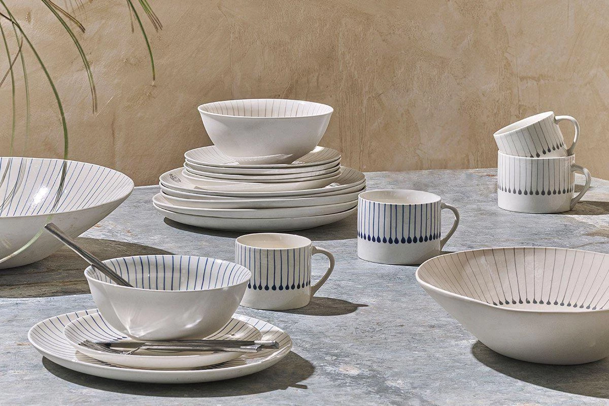 Nkuku Iba Large Ceramic Mug - Indigo (Set Of 2) Tableware 5 Nkuku Iba Large Ceramic Mug - Indigo (Set Of 2) Tableware