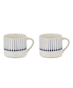 Nkuku Iba Small Ceramic Mug - Indigo (Set Of 2) Tableware