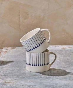 Nkuku sale2022 28 Nkuku Iba Small Ceramic Mug - Indigo (Set Of 2) Tableware