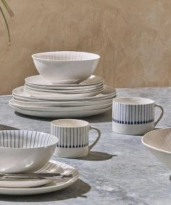 Nkuku Iba Small Ceramic Mug - Indigo (Set Of 2) Tableware