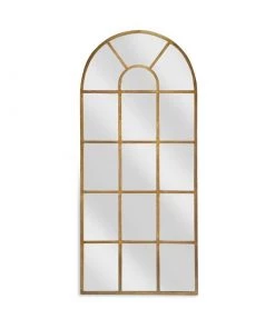 Nkuku Home Accessories Imoma Iron Full Length Arch Mirror - Brass