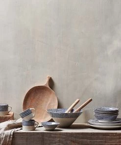 Nkuku Indigo Drop Serving Bowl