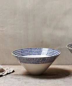 Nkuku Indigo Drop Serving Bowl