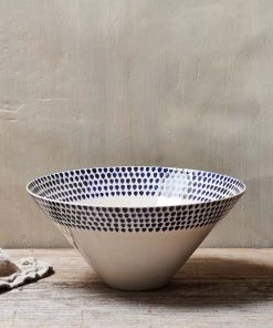 Nkuku Indigo Drop Serving Bowl
