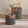 Nkuku Soft Furnishings Indra Coil Basket - Charcoal