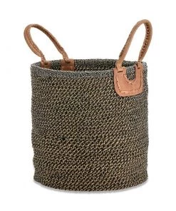 Nkuku Soft Furnishings Indra Coil Basket - Charcoal 9 Nkuku Soft Furnishings Indra Coil Basket - Charcoal