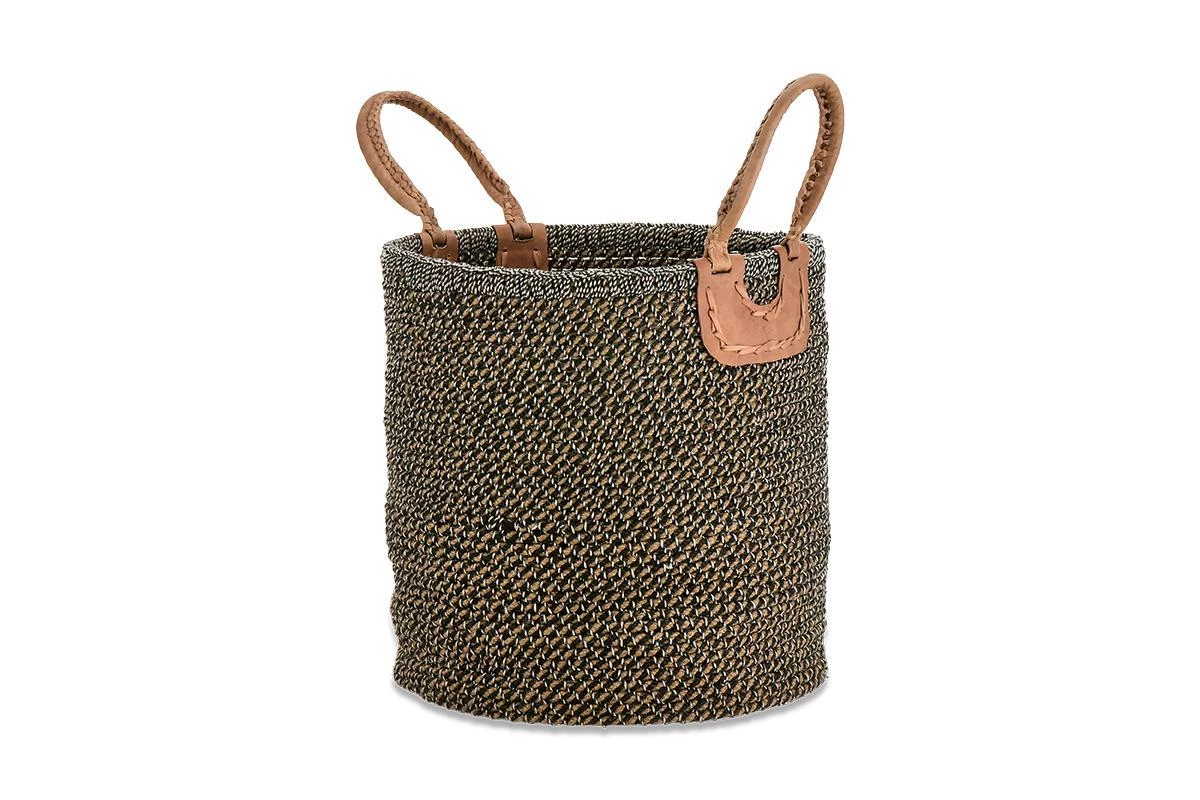 Nkuku Soft Furnishings Indra Coil Basket - Charcoal 6 Nkuku Soft Furnishings Indra Coil Basket - Charcoal