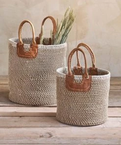 Nkuku Indra Coil Basket - Natural Soft Furnishings