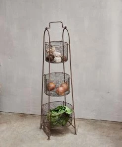 Nkuku Inkollu Three-Tiered Storage Stand Kitchen