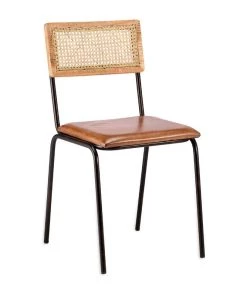 Nkuku Kitchen & Dining Room Iswa Leather & Rattan Dining Chair 13 Nkuku Kitchen & Dining Room Iswa Leather & Rattan Dining Chair