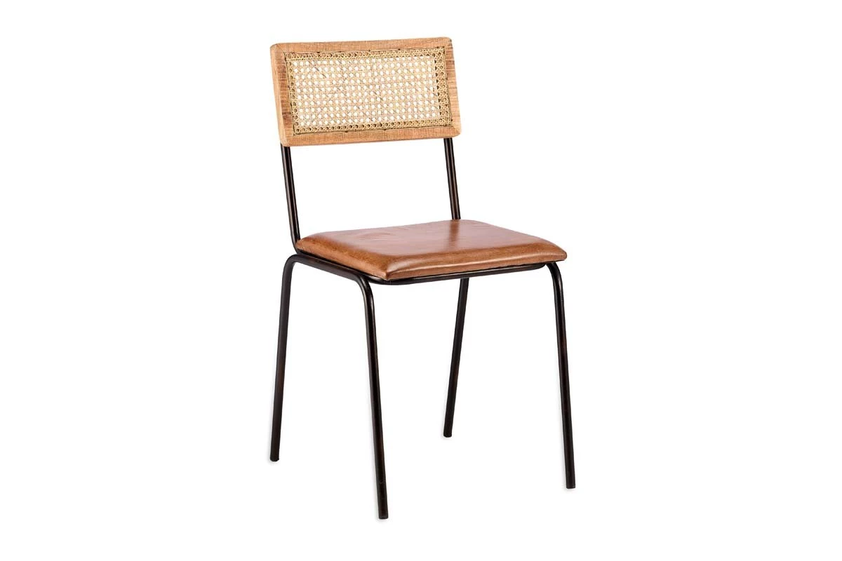 Nkuku Kitchen & Dining Room Iswa Leather & Rattan Dining Chair 7 Nkuku Kitchen & Dining Room Iswa Leather & Rattan Dining Chair
