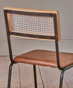 Nkuku Kitchen & Dining Room Iswa Leather & Rattan Dining Chair 11 Nkuku Kitchen & Dining Room Iswa Leather & Rattan Dining Chair