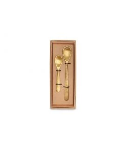 Nkuku Jahi Spoon Gift Set - Brushed Gold (Set Of 2) Tableware 9 Nkuku Jahi Spoon Gift Set - Brushed Gold (Set Of 2) Tableware