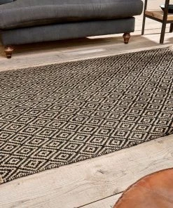 Nkuku Jambo Jute Rug - Medium - Black Home Accessories