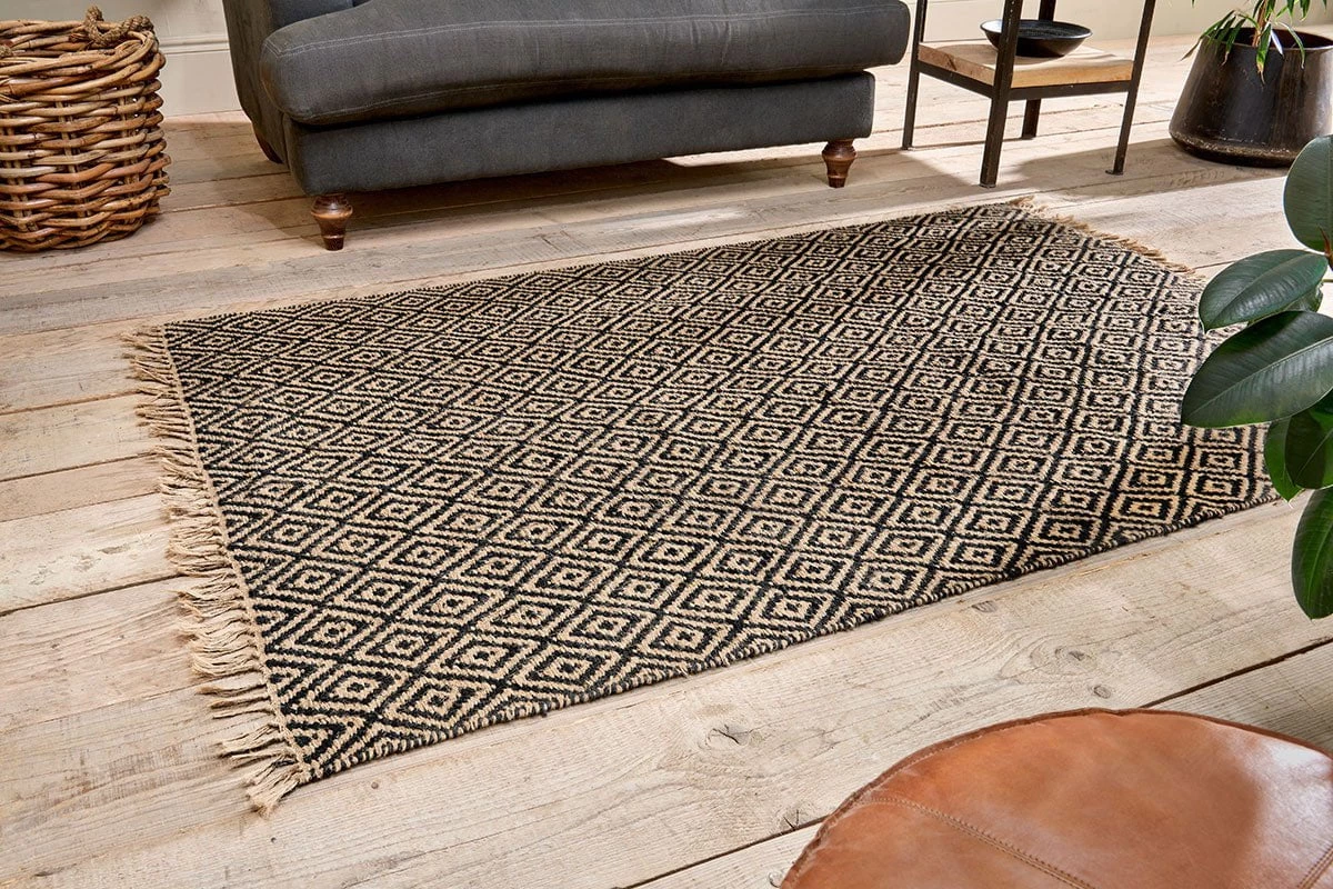 Nkuku Jambo Jute Rug - Medium - Black Home Accessories 3 Nkuku Jambo Jute Rug - Medium - Black Home Accessories