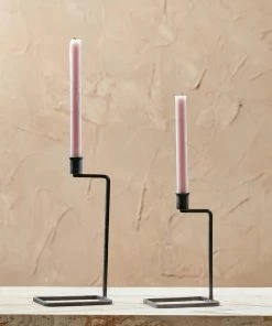 Nkuku Home Accessories Janya Candlestick - Antique Black