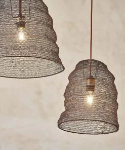 Nkuku Jatani Rust Wire Lampshade - Oval Large