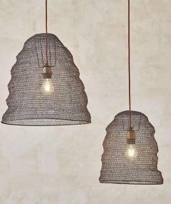 Nkuku Jatani Rust Wire Lampshade - Oval Large