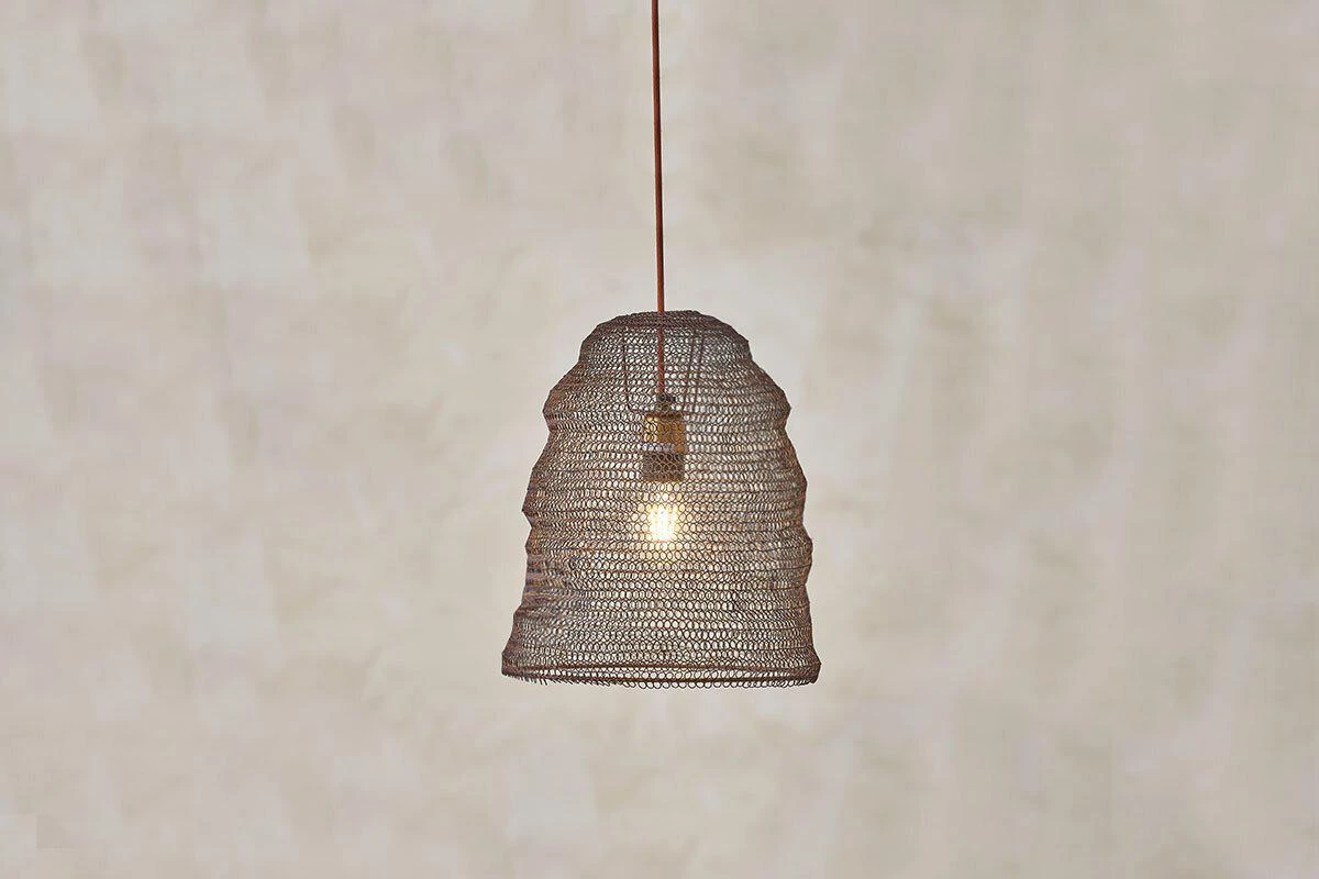 Nkuku Jatani Rust Wire Lampshade - Small Oval 3 Nkuku Jatani Rust Wire Lampshade - Small Oval