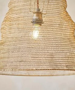 Nkuku Jatani Brass Wire Lampshade - Small Oval 11 Nkuku Jatani Brass Wire Lampshade - Small Oval