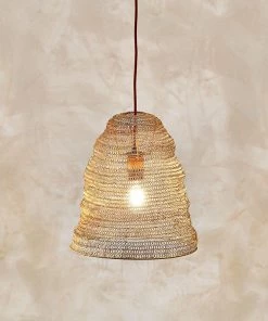 Nkuku Jatani Brass Wire Lampshade - Small Oval