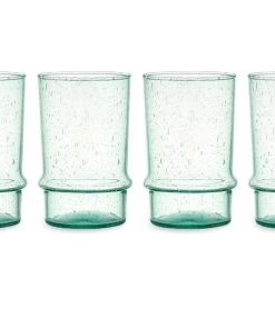 Nkuku New Arrivals Kaneti Bubble Tumbler - Aqua - Large (Set Of 4) 11 Nkuku New Arrivals Kaneti Bubble Tumbler - Aqua - Large (Set Of 4)