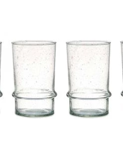 Nkuku New Arrivals Kaneti Bubble Tumbler - Clear - Large (Set Of 4) 11 Nkuku New Arrivals Kaneti Bubble Tumbler - Clear - Large (Set Of 4)