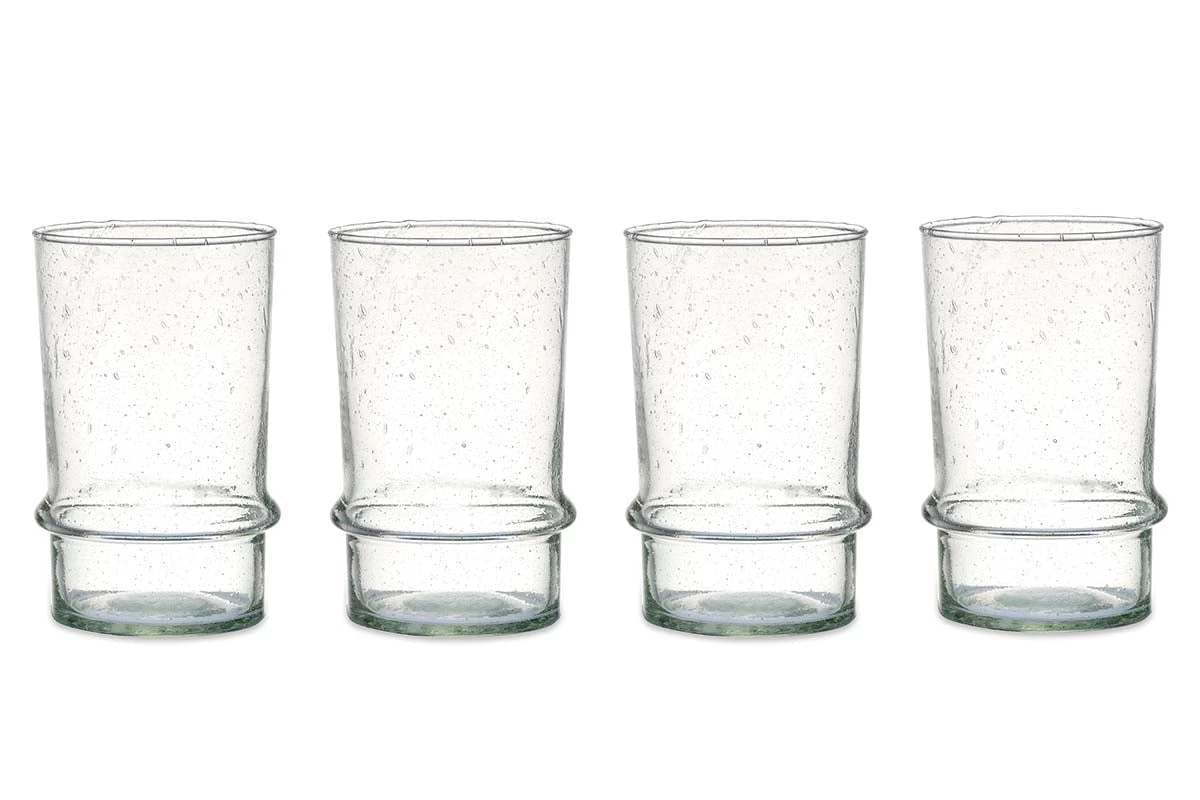 Nkuku New Arrivals Kaneti Bubble Tumbler - Clear - Large (Set Of 4) 7 Nkuku New Arrivals Kaneti Bubble Tumbler - Clear - Large (Set Of 4)