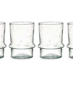 Nkuku New Arrivals Kaneti Bubble Tumbler - Clear - Small (Set Of 4)