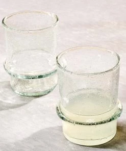 Nkuku New Arrivals Kaneti Bubble Tumbler - Clear - Small (Set Of 4)