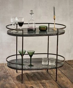 Nkuku Karoko Marble Drinks Table Living Room