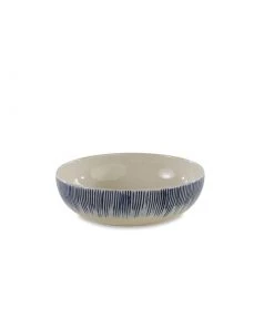 Nkuku Karuma Ceramic Cereal Bowl - Blue & White Tableware