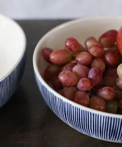 Nkuku Tableware Karuma Ceramic Serving Bowl - Blue & White