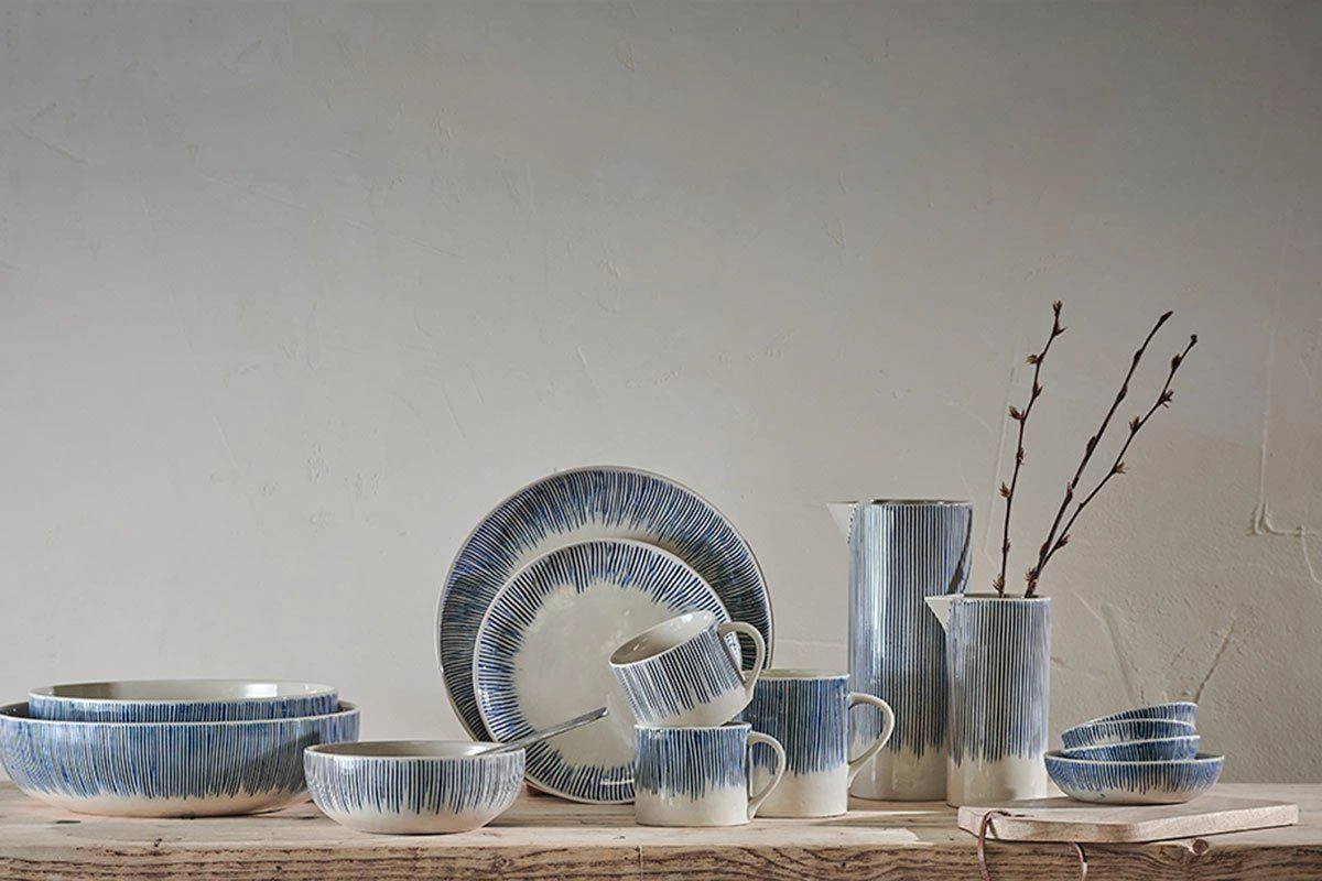 Nkuku Tableware Karuma Ceramic Small Mug - Blue & White (Set Of 2) 7 Nkuku Tableware Karuma Ceramic Small Mug - Blue & White (Set Of 2)