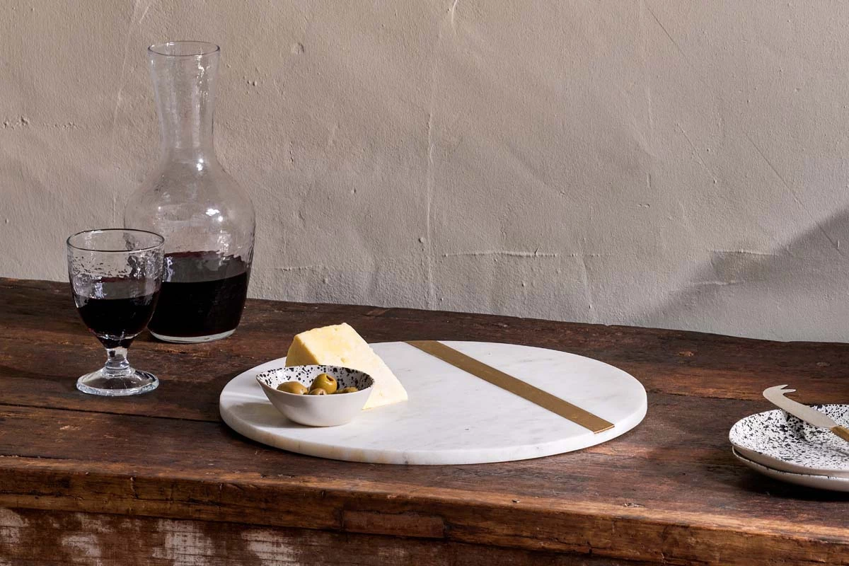 Nkuku Kasa Round Marble Board Serveware 3 Nkuku Kasa Round Marble Board Serveware