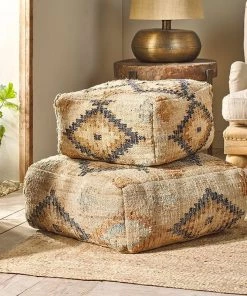 Nkuku Kesu Kilim Pouf - Large New Arrivals