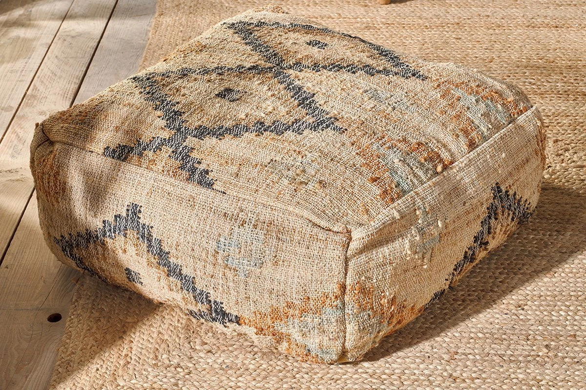 Nkuku New Arrivals Kesu Kilim Pouf - Small 6 Nkuku New Arrivals Kesu Kilim Pouf - Small