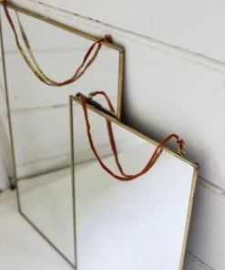 Nkuku Home Accessories Kiko Antique Brass Mirror