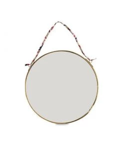 Nkuku Kiko Round Mirror - Brass