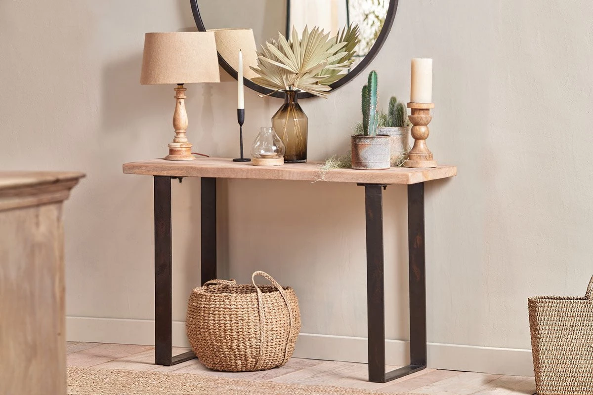 Nkuku Kiri Mango Wood Console Table New Arrivals 3 Nkuku Kiri Mango Wood Console Table New Arrivals