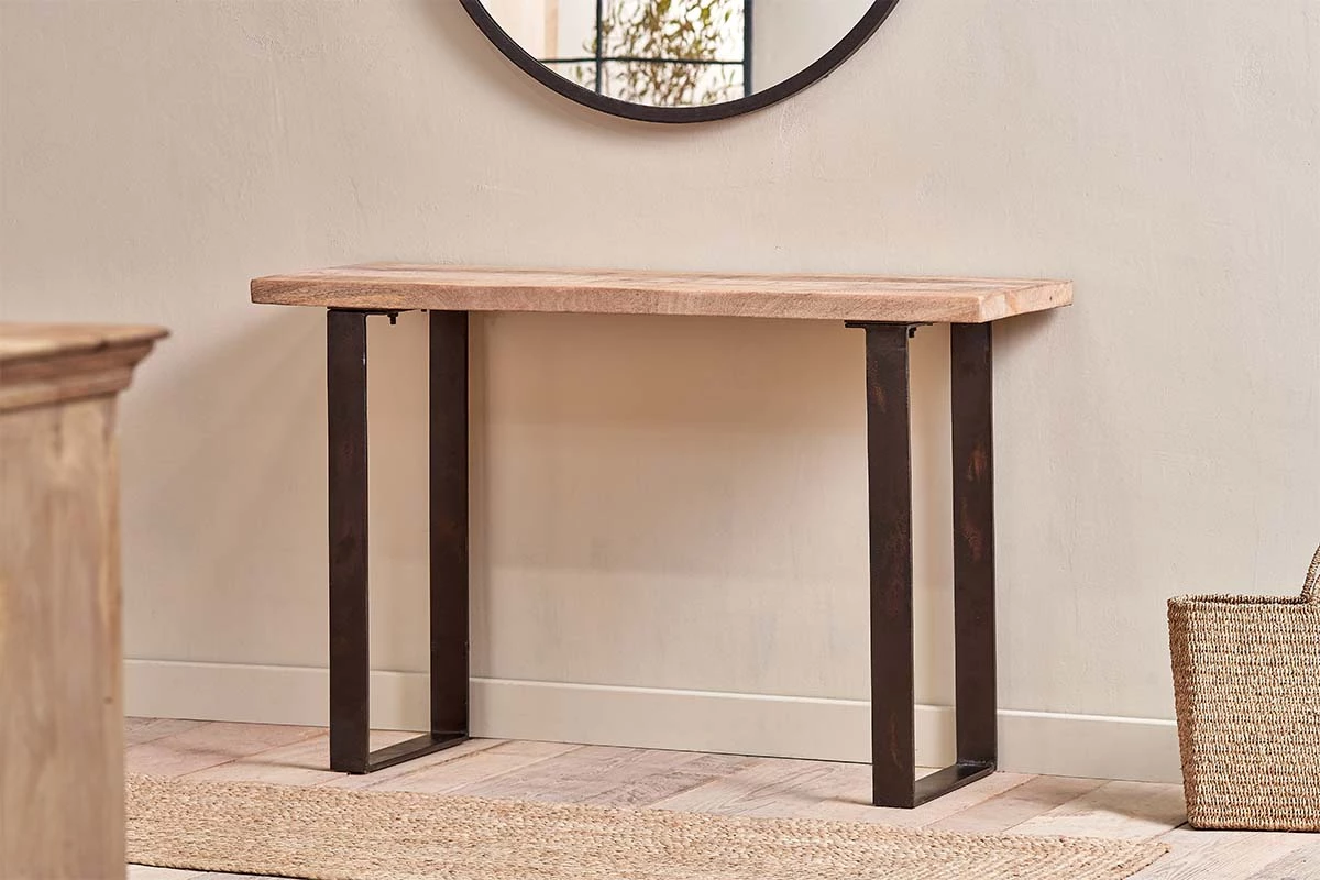 Nkuku Kiri Mango Wood Console Table New Arrivals 4 Nkuku Kiri Mango Wood Console Table New Arrivals