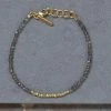Nkuku Kitara Bead Bracelet - Grey & Gold 1 Nkuku Kitara Bead Bracelet - Grey & Gold
