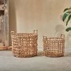 Nkuku Kora Round Storage Basket Soft Furnishings