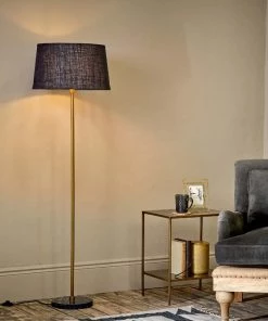 Nkuku Kumbe Marble Floor Lamp Living Room