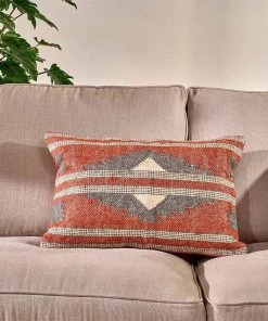 Nkuku New Arrivals Kutha Kilim Cushion Cover - Rust