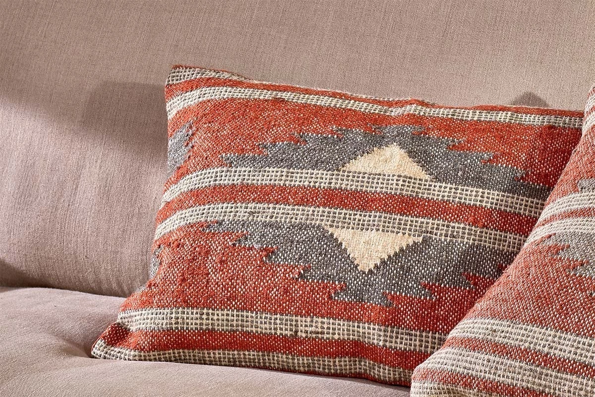 Nkuku New Arrivals Kutha Kilim Cushion Cover - Rust 7 Nkuku New Arrivals Kutha Kilim Cushion Cover - Rust