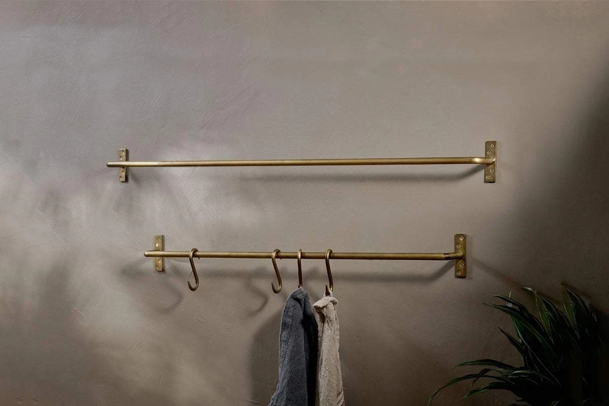 Nkuku Laila Iron Hanging Rail - Brass 3 Nkuku Laila Iron Hanging Rail - Brass