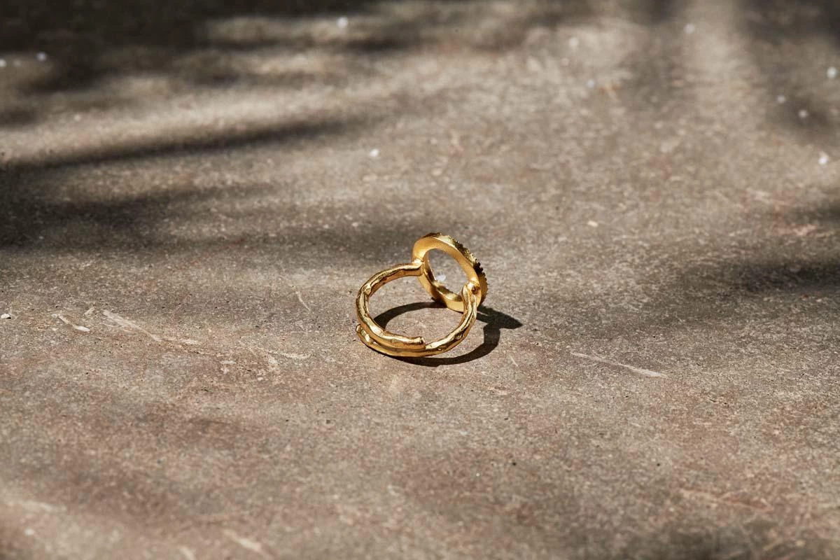 Nkuku Lalia Etched Ring Band 4 Nkuku Lalia Etched Ring Band