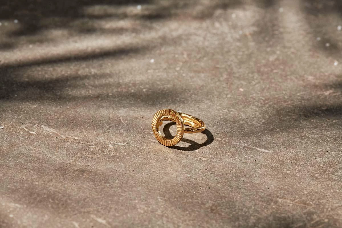 Nkuku Lalia Etched Ring Band 3 Nkuku Lalia Etched Ring Band